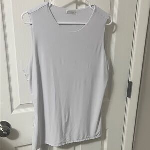 White Sleeveless Top